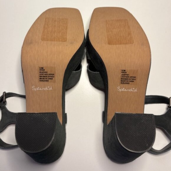 Splendid Platform Sandals - Dark Gray Suede (Size 9.5 Women's) - Picture 6 of 6